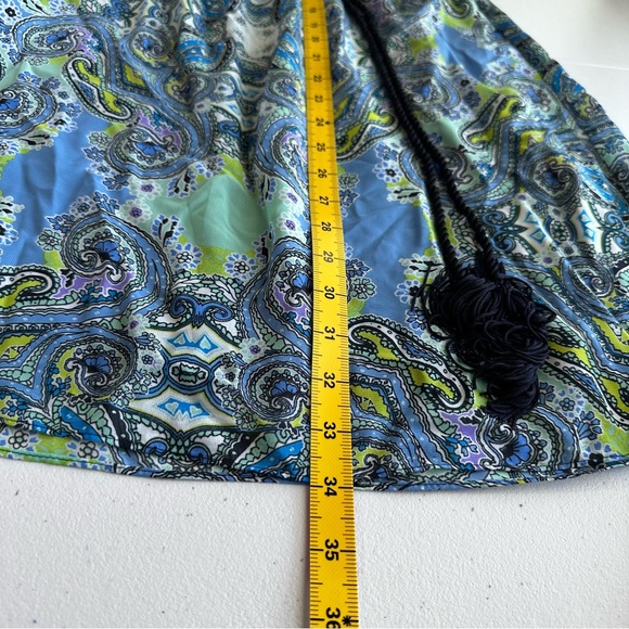 Eliza J Smocked Off-the-Shoulder Paisley Dress Sz 4 Knee Length - Picture 7 of 7